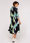 Brushstroke Print Mini Shirt Dress, Blue, large