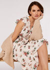 Floral Ditsy Midi Dress, Cream, large