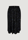 Curve Chiffon Constellation Midi Skirt, Blue, large