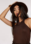 Halter Neck Top, Brown, large