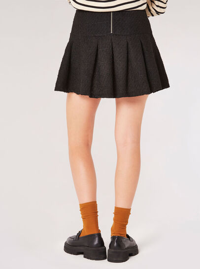 Tweed Box Pleat Mini Skirt