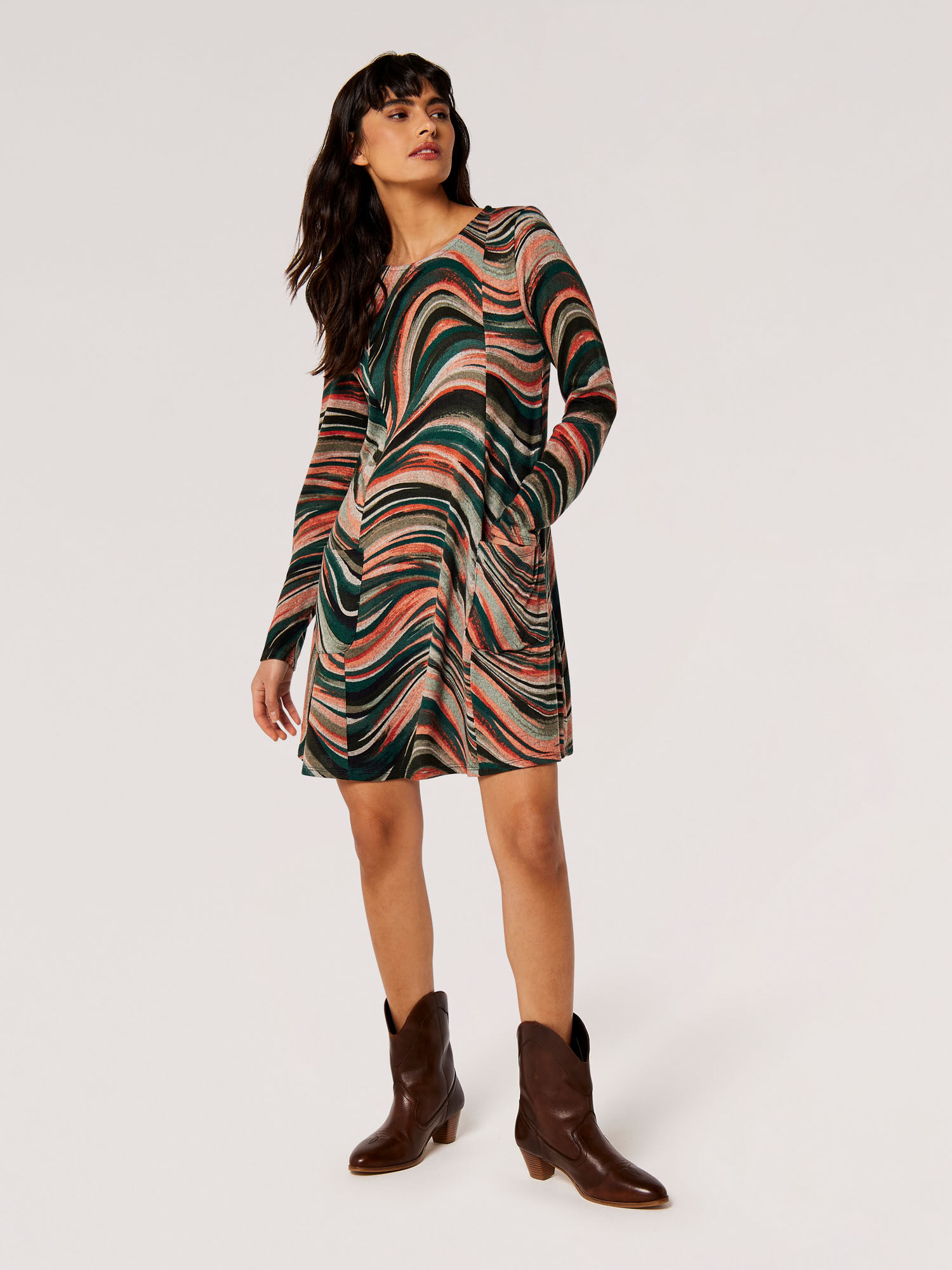 Long jersey online knit dress