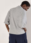Soft Touch Cowl Neck Top, Light Grey / Silver, large