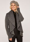 Waterfall Cardigan, Dark Grey - Charcoal, large