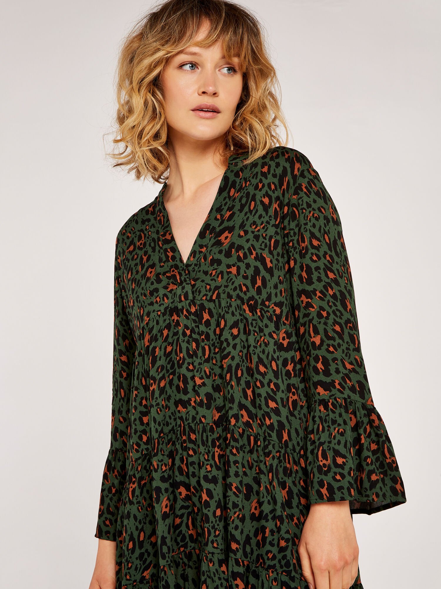 Apricot animal on sale print dress