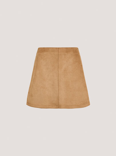 Suedette A-Line Mini Skirt