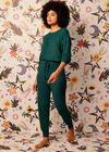 Waffle Knit Jogger, Green, large