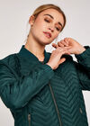 Quilted Bomber Jacket, Green, large