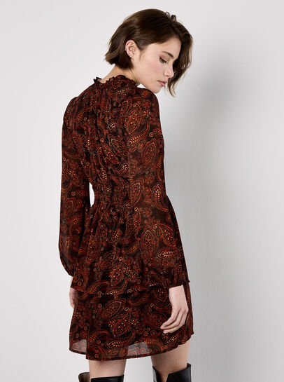 Batik Paisley Mini Dress