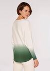 Ombre Batwing Jumper, Green, large
