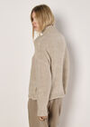 Oversized Chunky Knit Jumper, Stone, large
