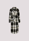 Large Check Shirt Midi Dress, White, large