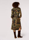 Ikat Patchwork Midaxi Dress, Khaki, large