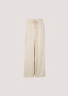 Wide Leg Linen Mix Trousers, Stone, large