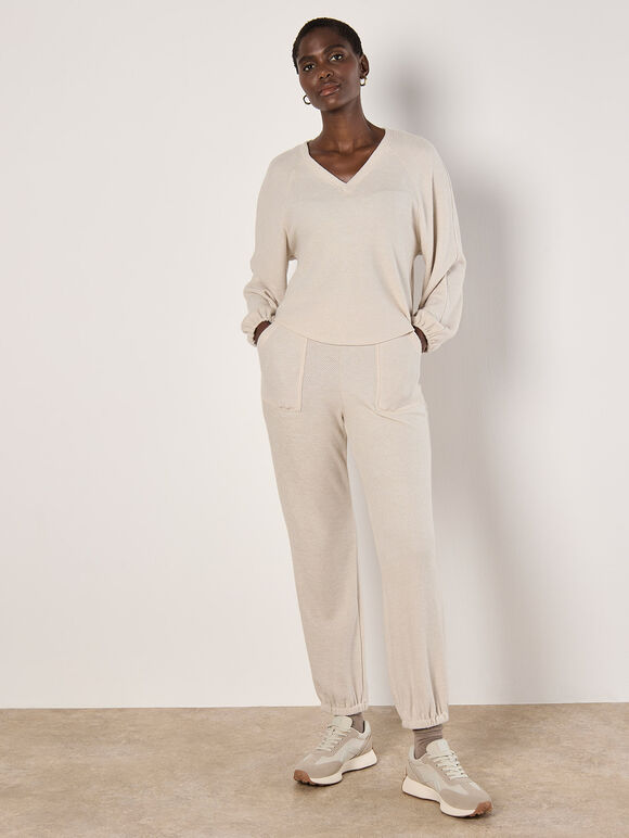 Soft Textured Top, Stone, large