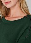 Zip Shoulder Colourblock Dress, Green, large
