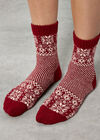 Snowflake Socks, Red, large