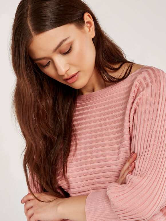 Ribbed Batwing Jumper