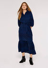 Animal Print Maxi Dress, Navy, large