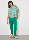 Brushstroke Print Short Sleeve Shirt, Green, large