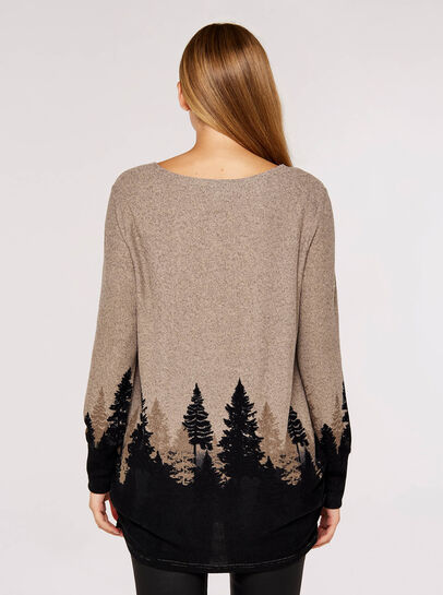 Tree Intarsia Knitted Top