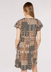 Ikat Tribal Mini Dress, Rust, large