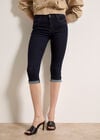 Sara Skinny Fit Capri Jeans, Navy, large