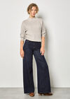 Sequin Fisherman Knit Jumper, Cream, large