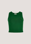 Racer Knitted Crop Top, Green, large