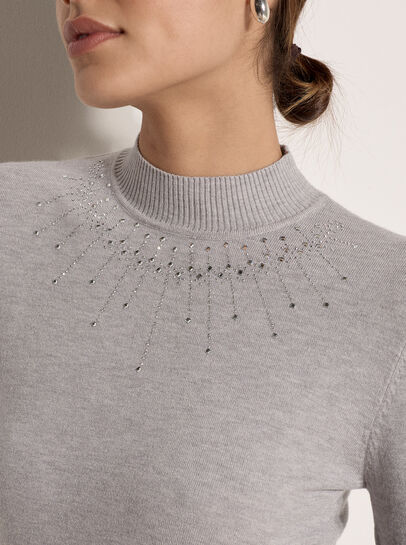 Rhinestone Gem Embellished Jumper