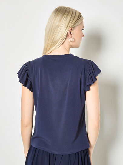 Jersey Knit Ruffle T-Shirt