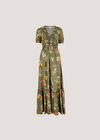 Watercolour Floral Maxi Dress, Khaki, large