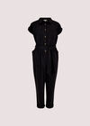 Cotton Blend Boilersuit, Black, large