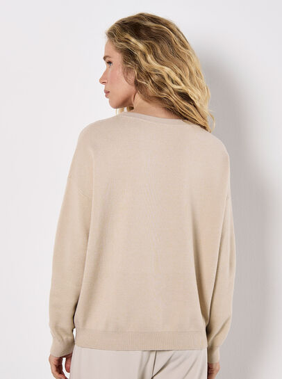 Crochet Flower Knitted Jumper