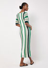 Crochet Stripe Midi Dress, Green, large