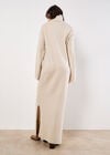 Roll Neck Jumper Maxi Dress, Stone, large