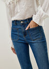 Lucia Retro High-Rise Flare Jeans, Sky Blue, large
