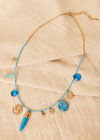 Multiple Pendant Necklace, Blue, large