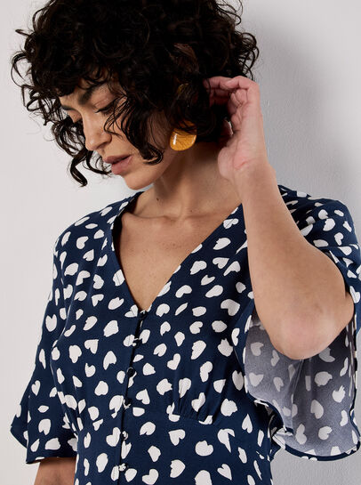 Painterly Hearts Mini Dress