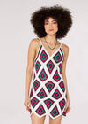 Granny Crochet Mini Dress, Cream, large