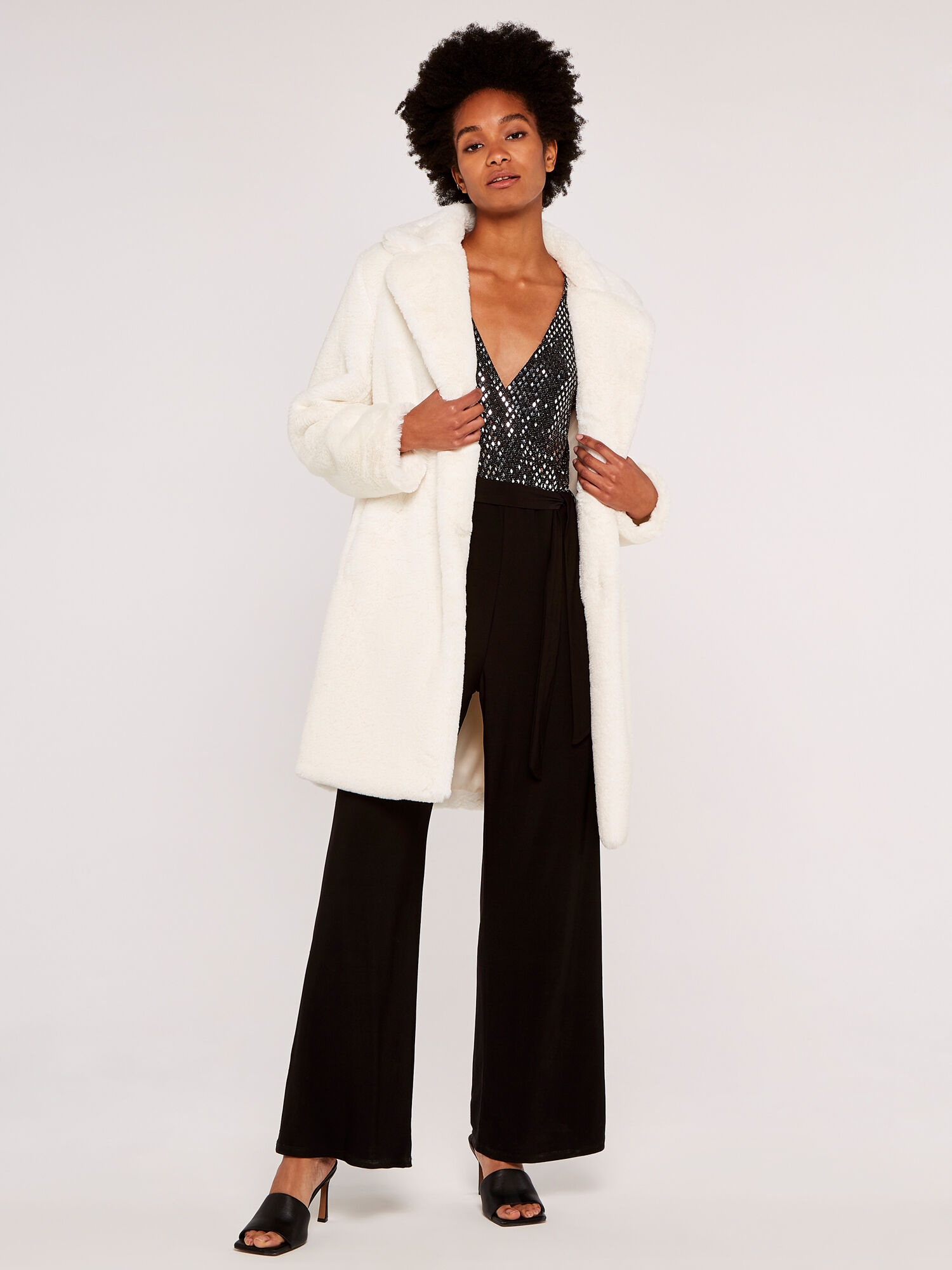 Soft Faux Fur Coat Apricot Clothing