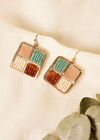 Multi Four Square Earrings, Assorted, large