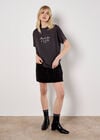 Peace And Love Club T-Shirt, Dark Grey - Charcoal, large