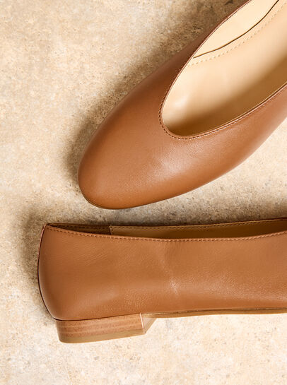 Leather Ballerina Flats