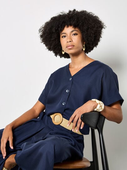 Lightweight V-neck Blouse