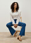 Lucia Retro High-Rise Flare Jeans, Sky Blue, large