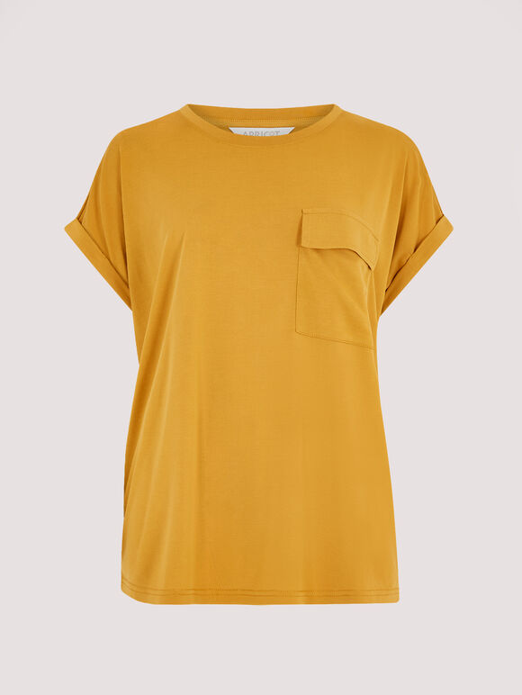 Turn Up Tee, Mustard, large