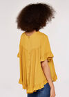 Square Button Back Top, Mustard, large