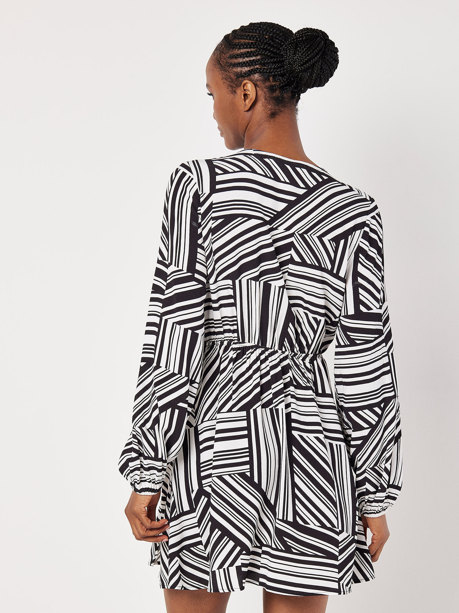 Striped wrap dress new arrivals