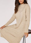 Chunky Knit Midi Dress, Stone, large